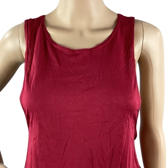 Trina Turk Recreation Muscle Tank Size XS Wine Red - Picture 2 of 7